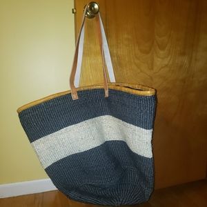 Leather Sisal Tote